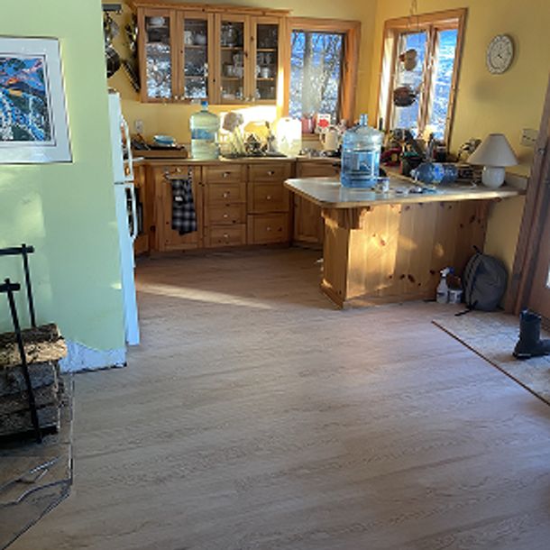 New flooring in kitchen