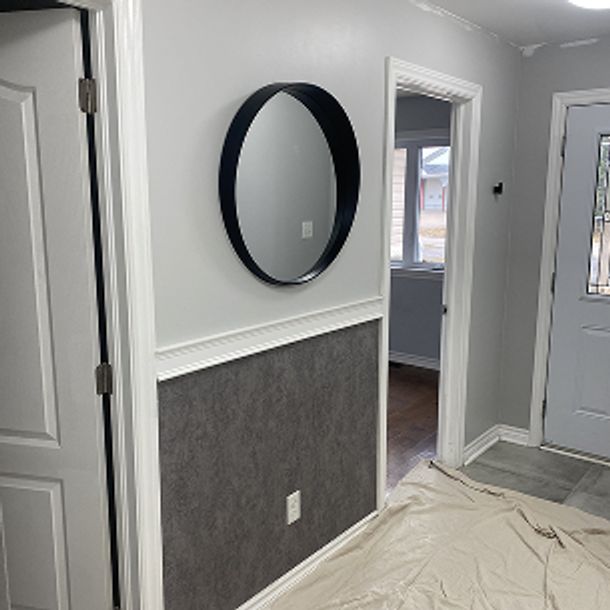 Hallway being painted