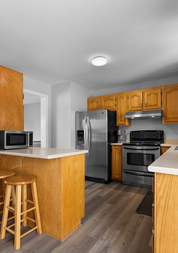 Kitchen with beautifully painted walls
